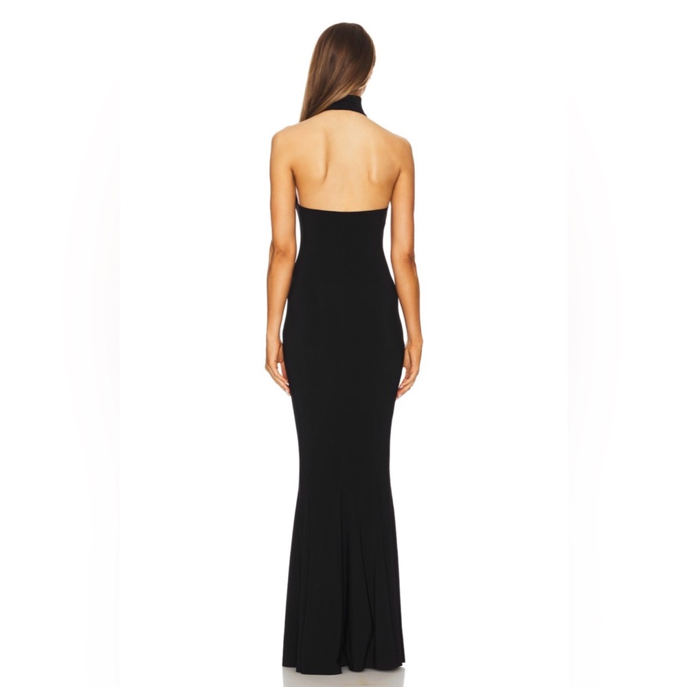 Norma Kamali Black Halter Maxi Dress - Picture 3 of 3